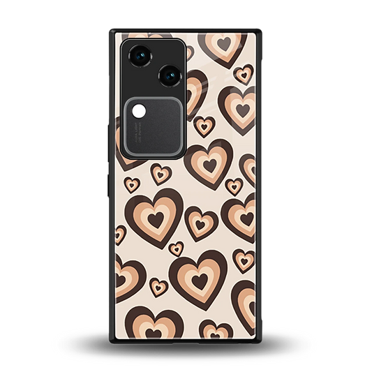 Sweetheart Cocoa back phone cover | glass case for vivo v30