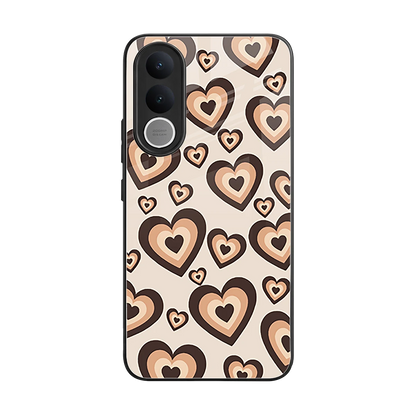 Sweetheart Cocoa back phone cover | glass case for vivo v70 fe