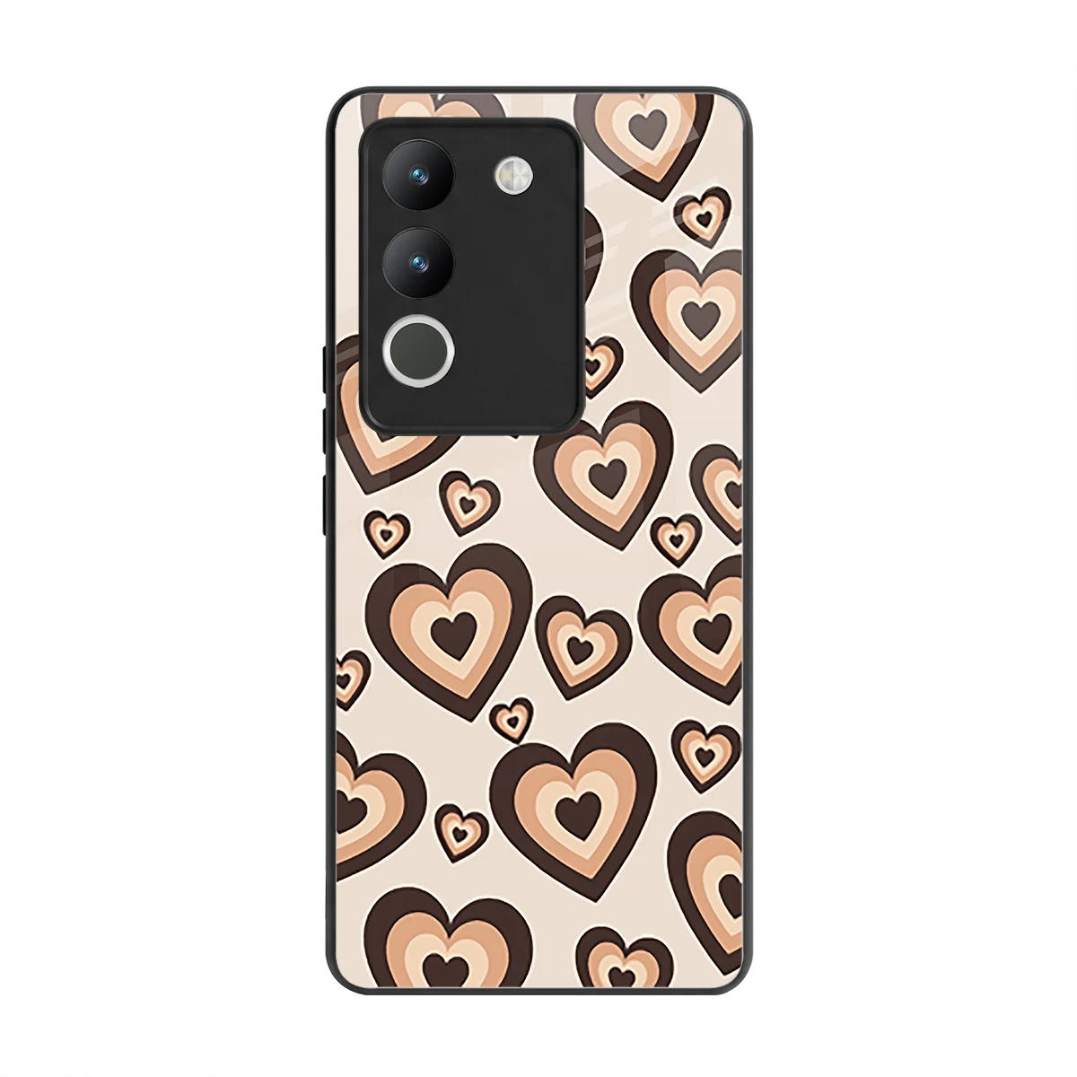 Sweetheart Cocoa back phone cover | glass case for vivo y200 5g