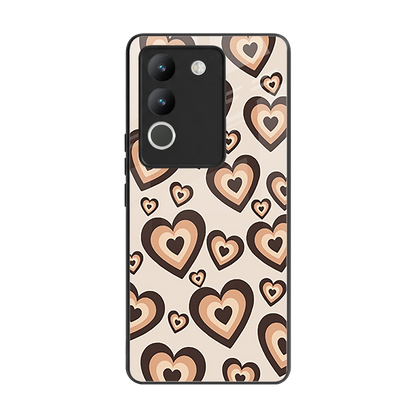 Sweetheart Cocoa back phone cover | glass case for vivo y200 5g