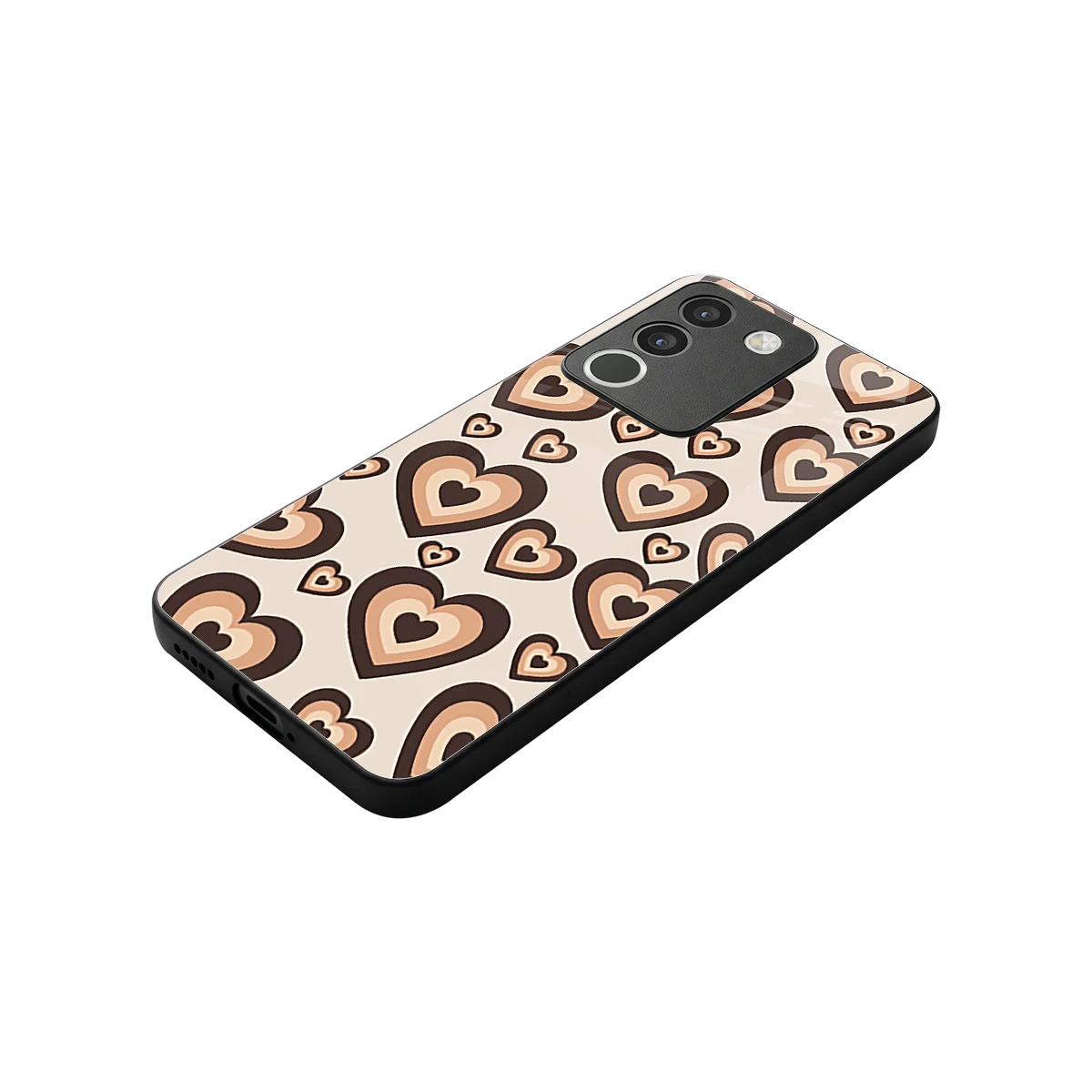 Sweetheart Cocoa stylish phone case for vivo y200 5g | glossy glass and slim fit