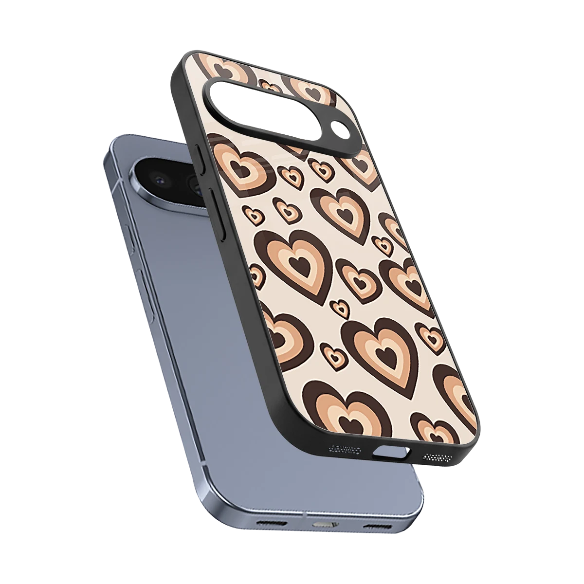 Sweetheart Cocoa sleek google pixel 10 cover with tempered glass back and TPU edges