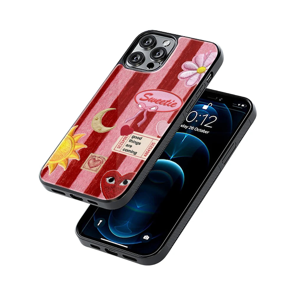 Protective Glass Back Phone Case Compatible with iPhone, Samsung, OnePlus, Pixel & More