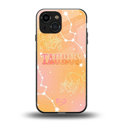 Taurus Aura back phone cover | glass case for iphone 13 mini