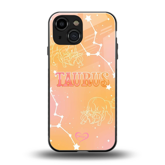 Taurus Aura back phone cover | glass case for iphone 13 mini