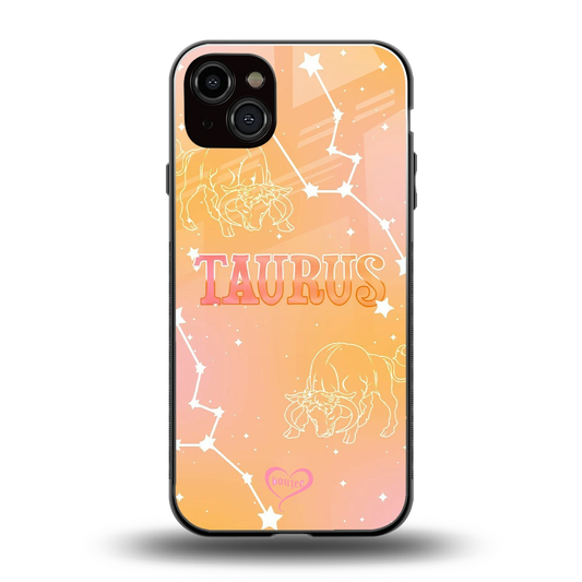 Taurus Aura back phone cover | glass case for iphone 14 plus