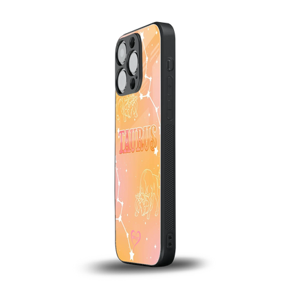 Taurus Aura iphone 15 pro mobile cover | shockproof glass phone case