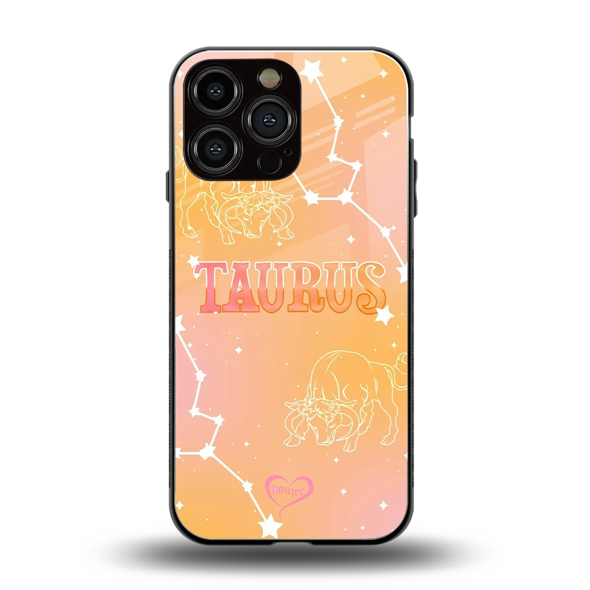 Taurus Aura back phone cover | glass case for iphone 16 pro max