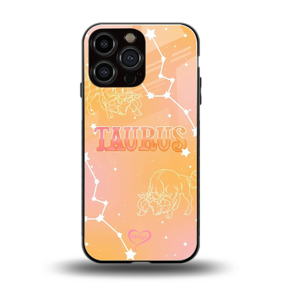 Taurus Aura back phone cover | glass case for iphone 16 pro max