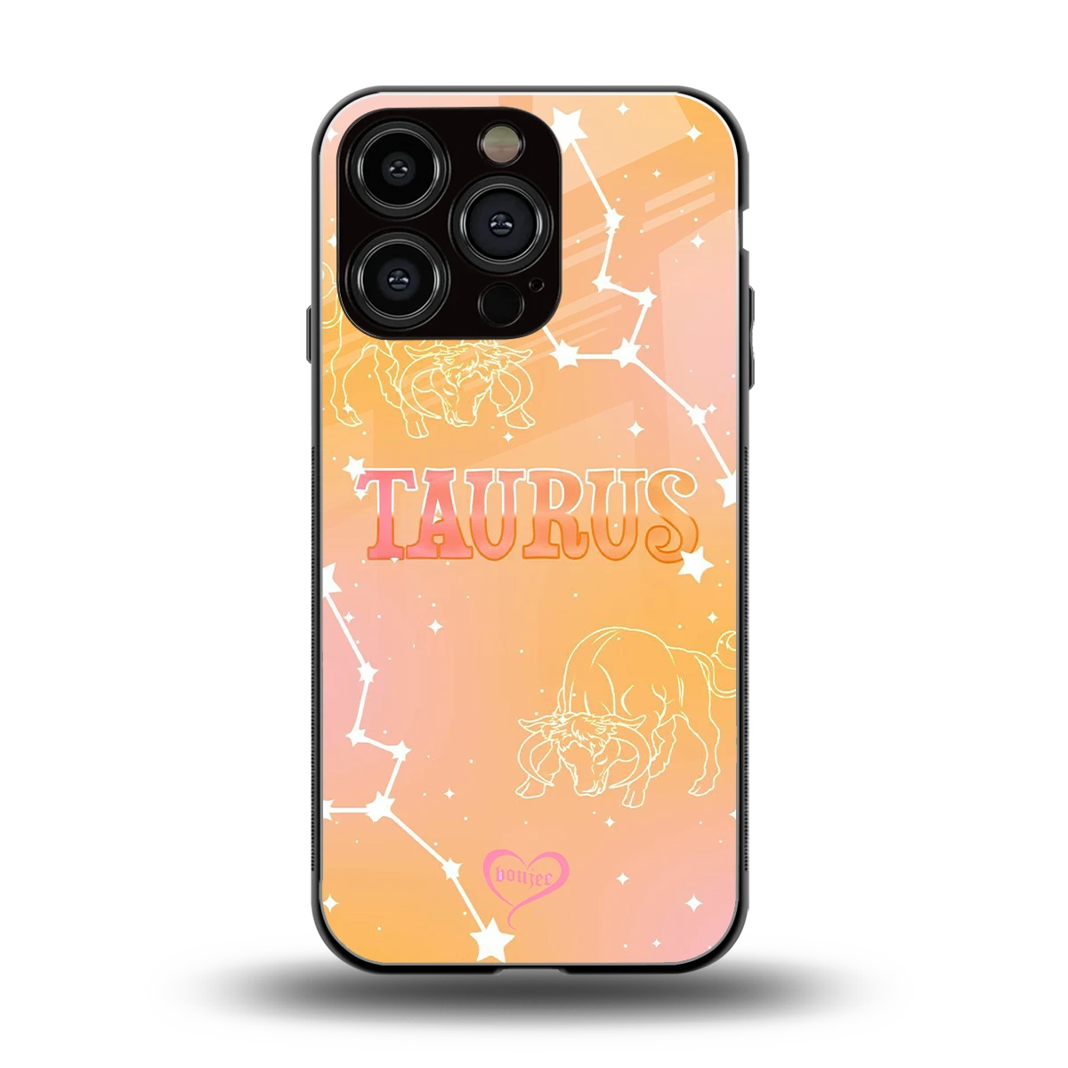 Taurus Aura back phone cover | glass case for iphone 16 pro
