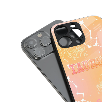 Taurus Aura stylish phone case for iPhone 16 | glossy glass and slim fit