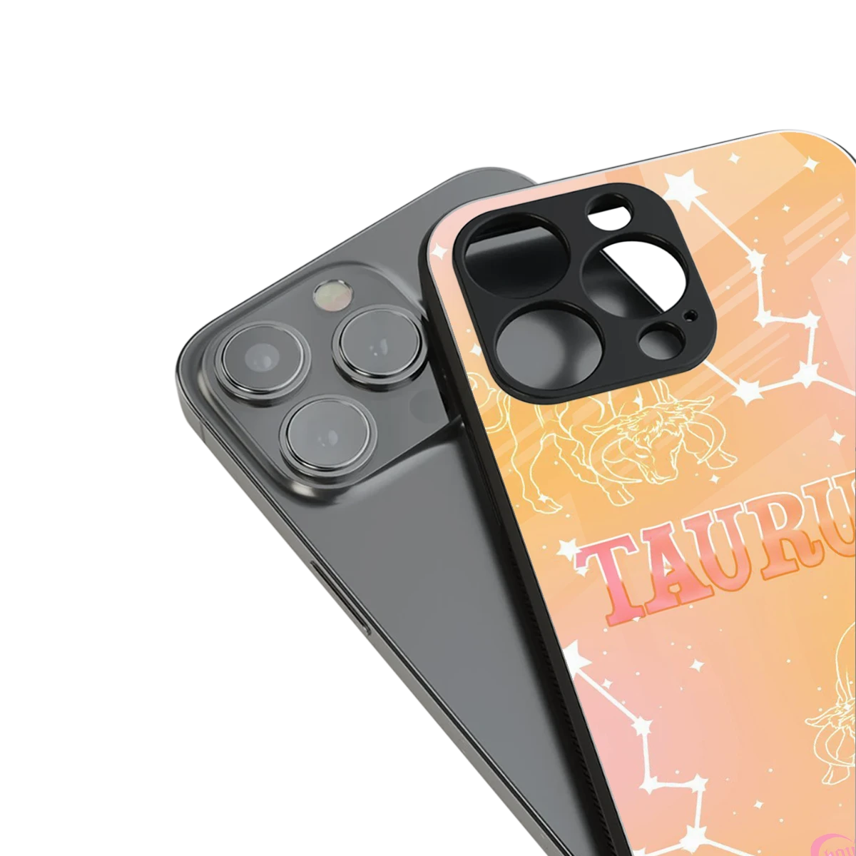 Taurus Aura stylish phone case for iphone 15 pro max | glossy glass and slim fit