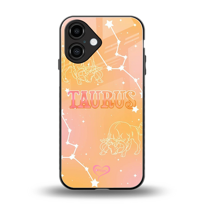 Taurus Aura back phone cover | glass case for iphone 16