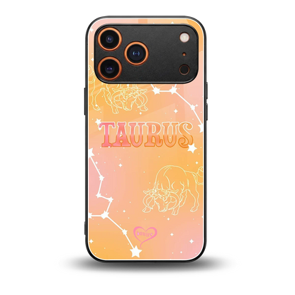 Taurus Aura back phone cover | glass case for iphone 17 pro