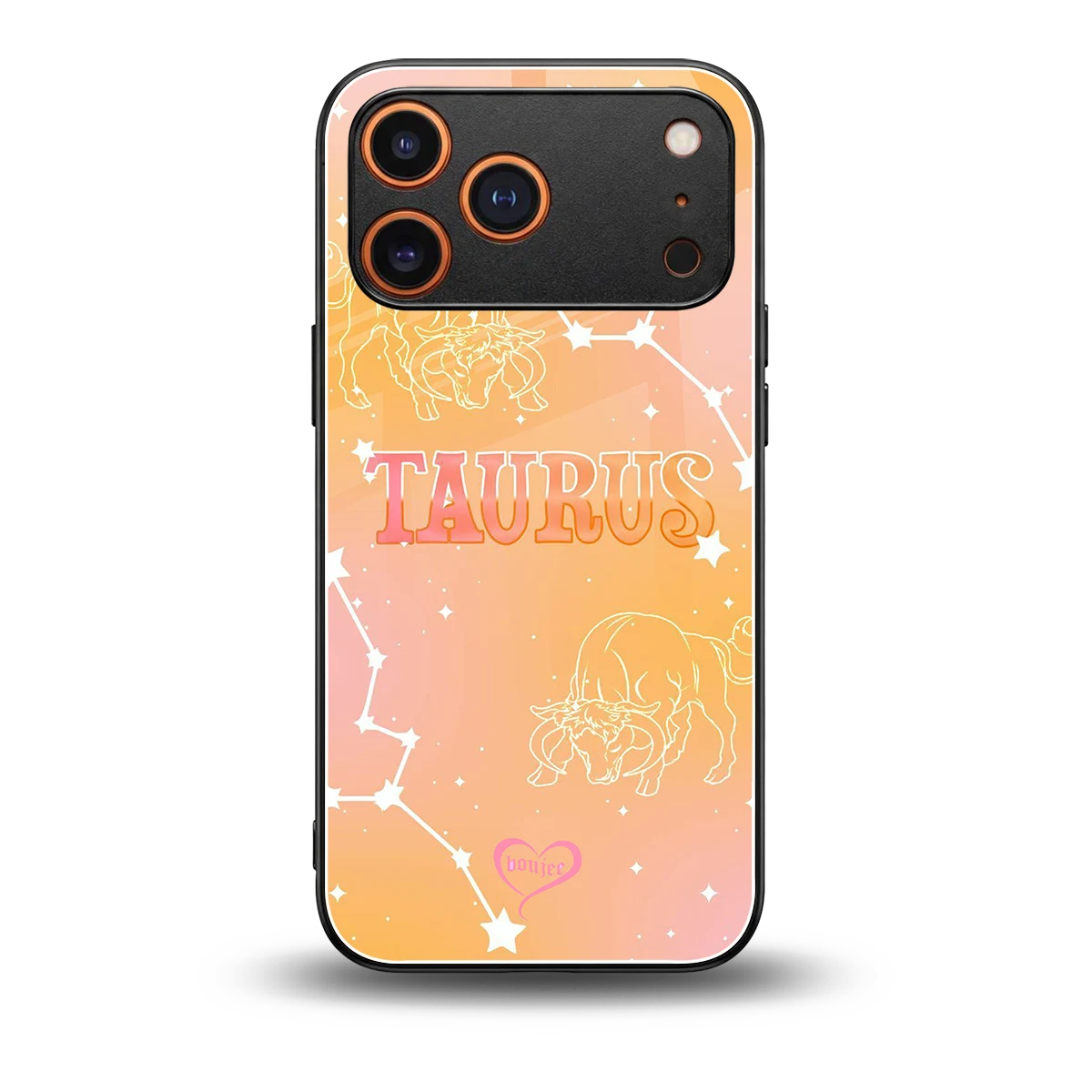 Taurus Aura back phone cover | glass case for iphone 17 pro max