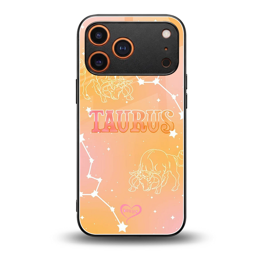 Taurus Aura back phone cover | glass case for iphone 17 pro max