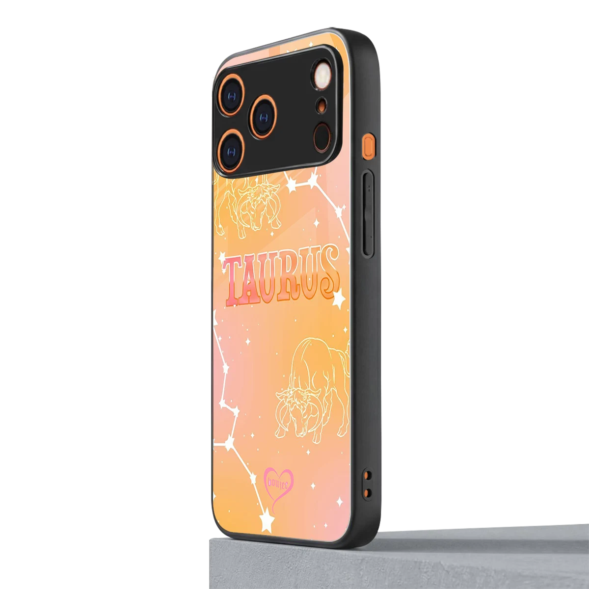Taurus Aura iphone 17 pro mobile cover | shockproof glass phone case