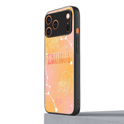 Taurus Aura iphone 17 pro mobile cover | shockproof glass phone case