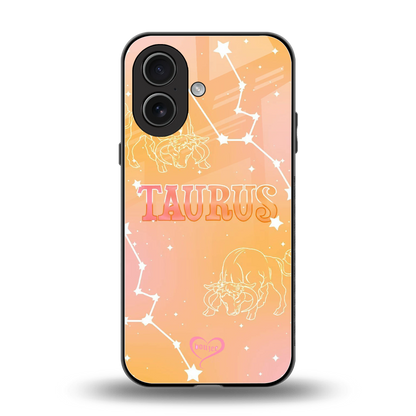 Taurus Aura back phone cover | glass case for iphone 17