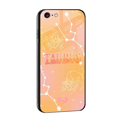 Taurus Aura sleek iphone 6s plus cover with tempered glass back and TPU edges