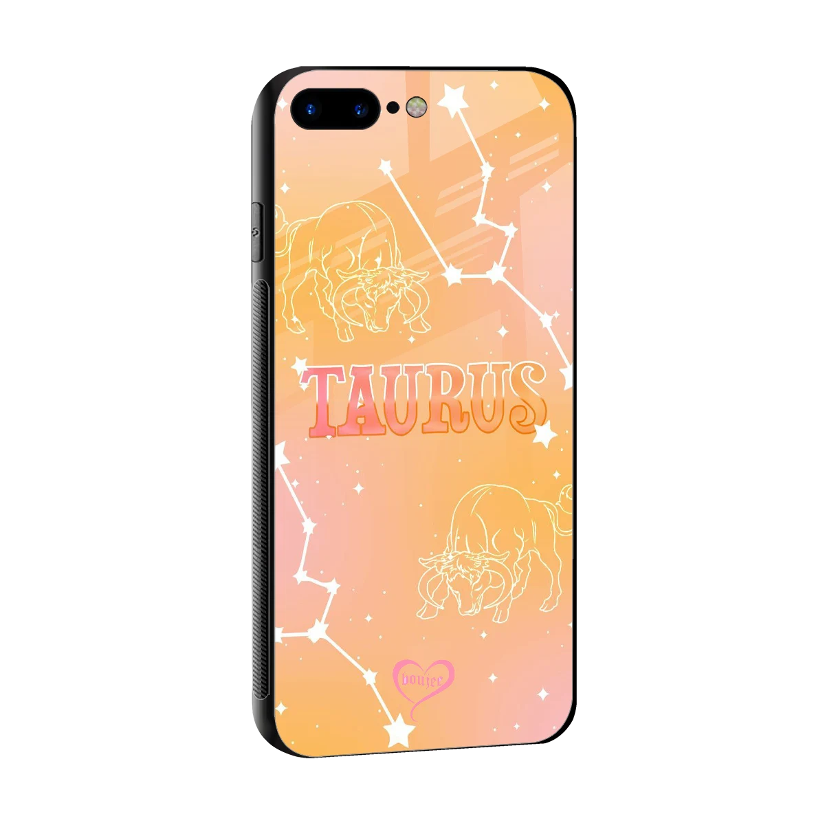 Taurus Aura sleek iphone 7 plus cover with tempered glass back and TPU edges