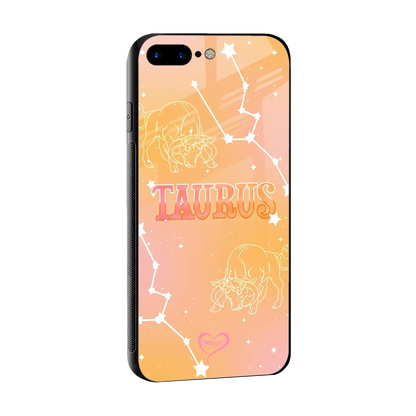 Taurus Aura sleek iphone 8 plus cover with tempered glass back and TPU edges