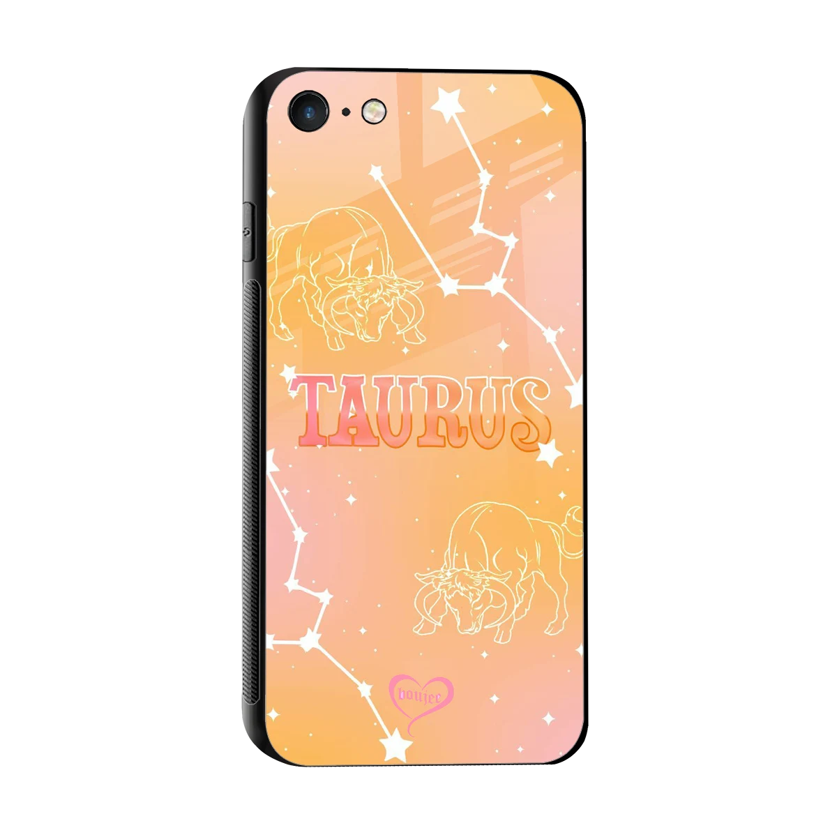 Taurus Aura sleek iphone 7 cover with tempered glass back and TPU edges