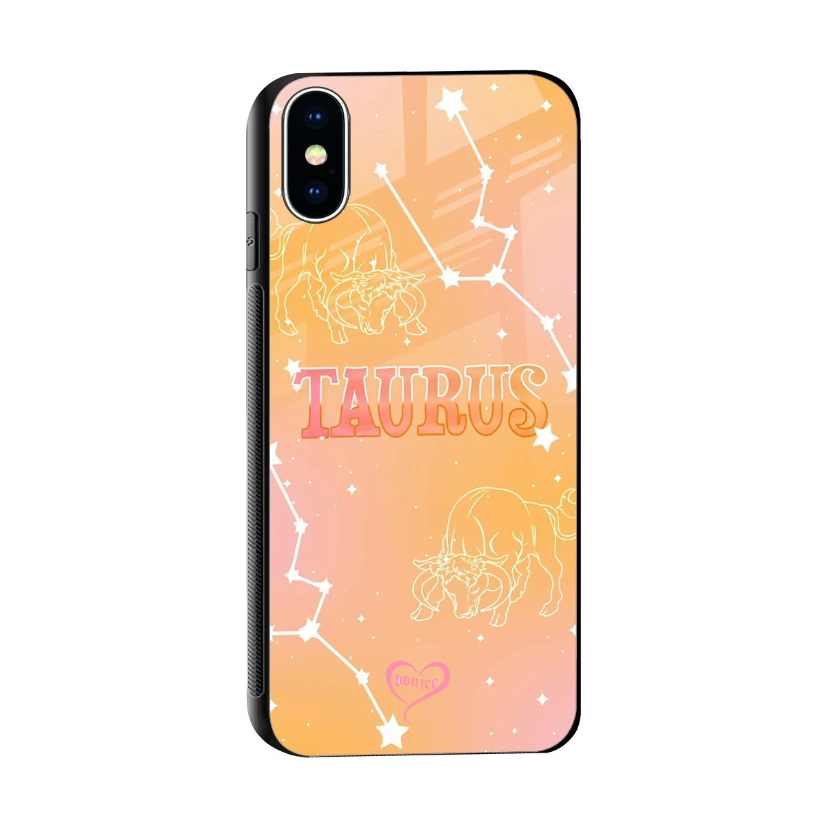 Taurus Aura sleek iphone xs cover with tempered glass back and TPU edges