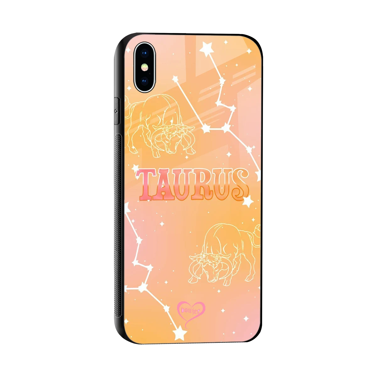 Taurus Aura sleek iphone xs max cover with tempered glass back and TPU edges