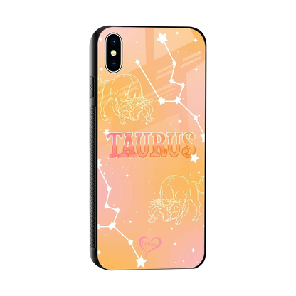 Taurus Aura sleek iphone xs max cover with tempered glass back and TPU edges