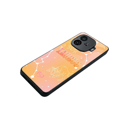 Taurus Aura stylish phone case for iqoo neo 10r 5g | glossy glass and slim fit