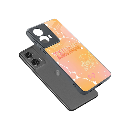 Taurus Aura sleek motorola edge 50 fusion cover with tempered glass back and TPU edges