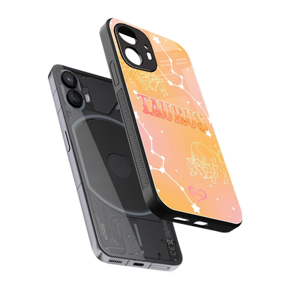 Taurus Aura sleek nothing phone 2 cover with tempered glass back and TPU edges