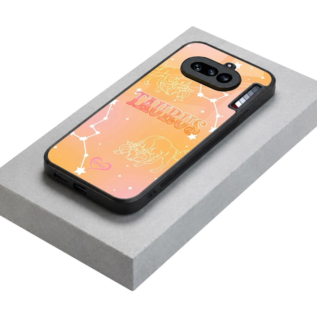Taurus Aura stylish phone case for nothing phone 4a | glossy glass and slim fit