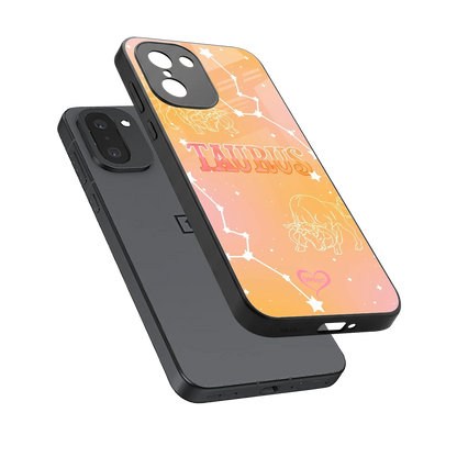 Taurus Aura sleek oneplus 15r cover with tempered glass back and TPU edges