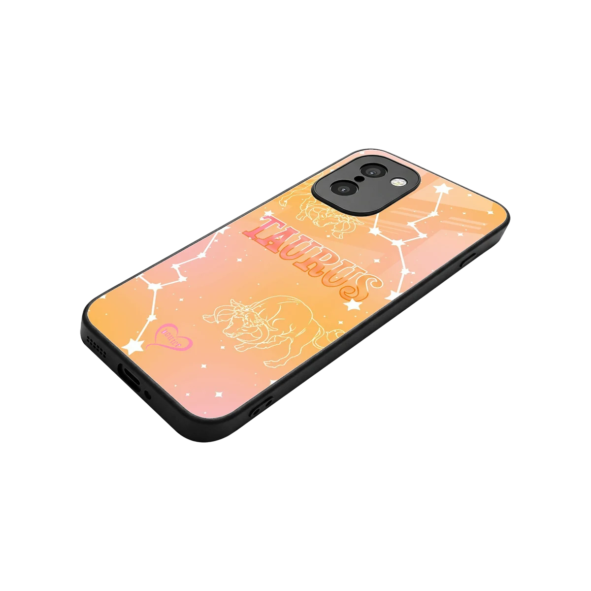 Taurus Aura stylish phone case for oneplus 15r | glossy glass and slim fit