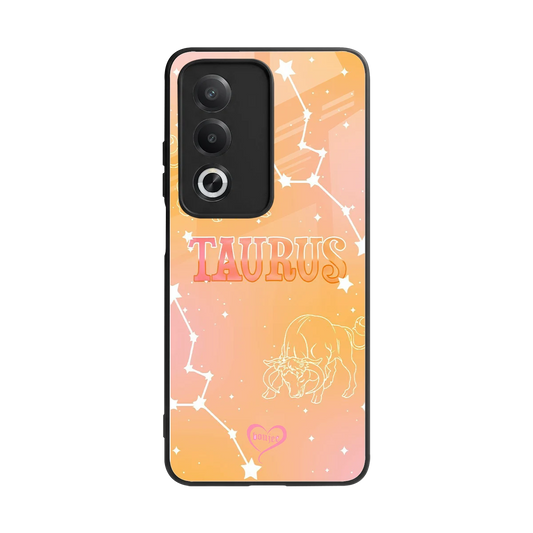 Taurus Aura back phone cover | glass case for oppo a3 pro
