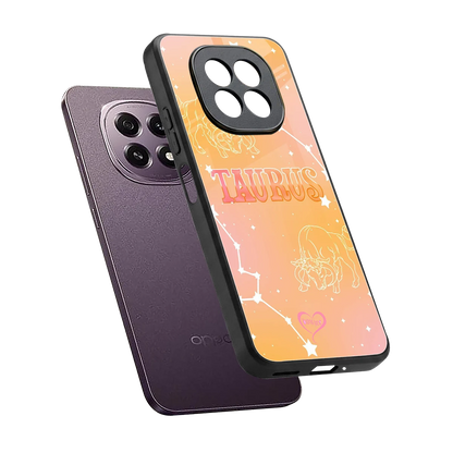 Taurus Aura sleek oppo f29 5g cover with tempered glass back and TPU edges