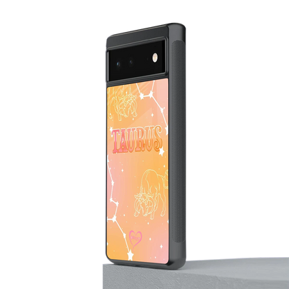Taurus Aura stylish phone case for google pixel 6 | glossy glass and slim fit