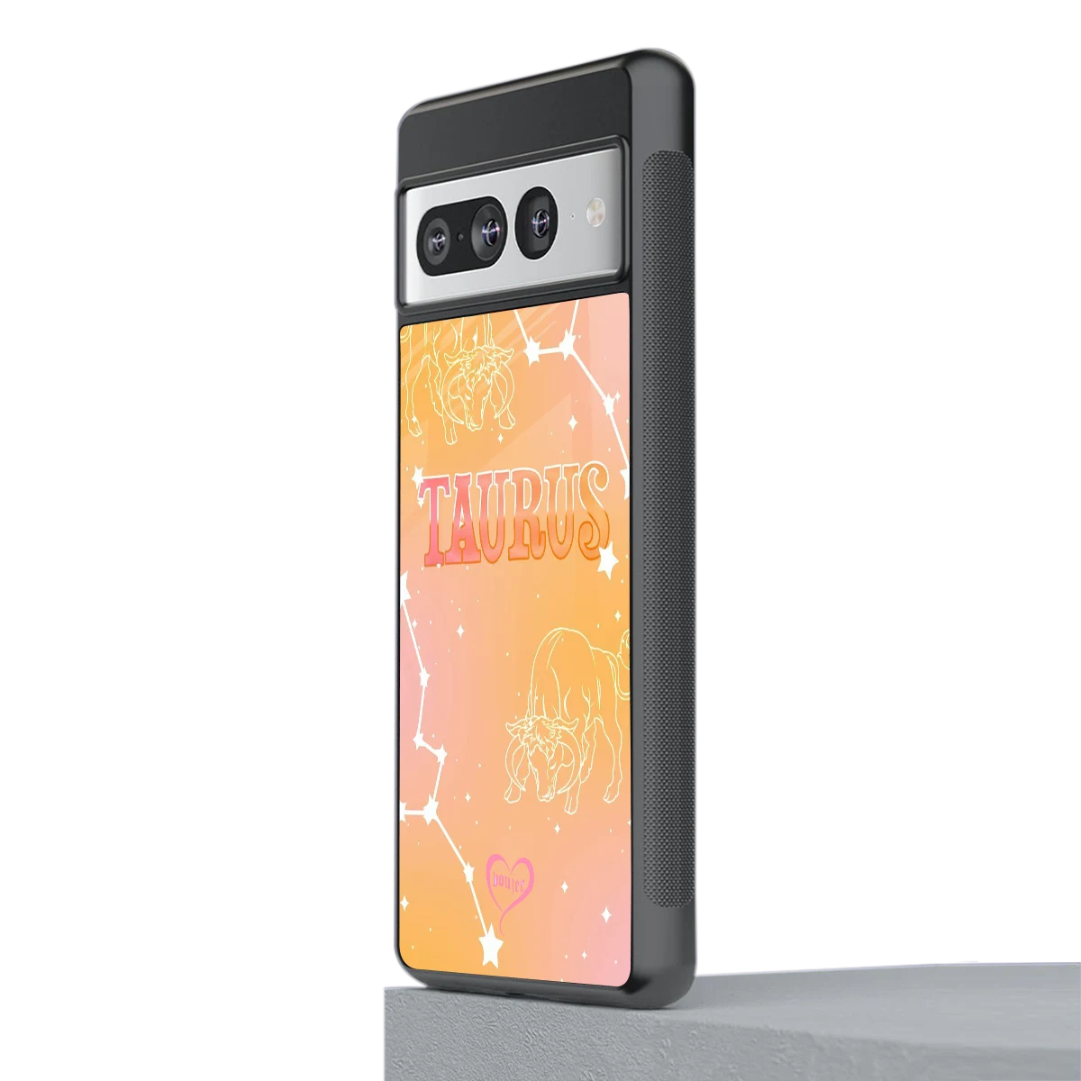 Taurus Aura stylish phone case for google pixel 7 pro | glossy glass and slim fit