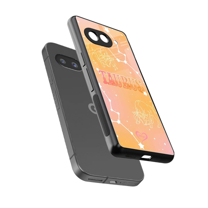 Taurus Aura sleek google pixel 10a cover with tempered glass back and TPU edges