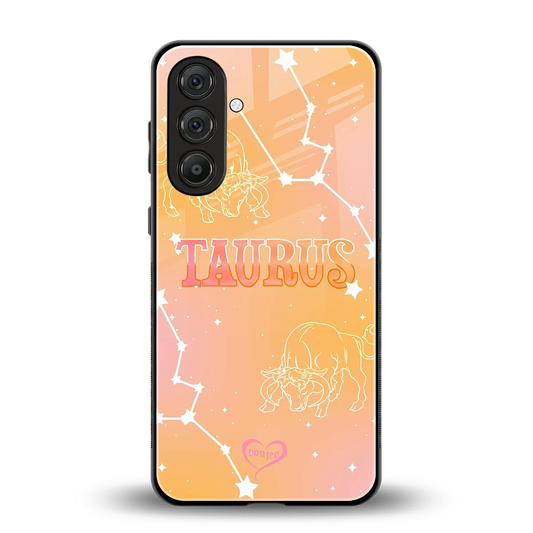 Taurus Aura back phone cover | glass case for samsung galaxy m35 5g