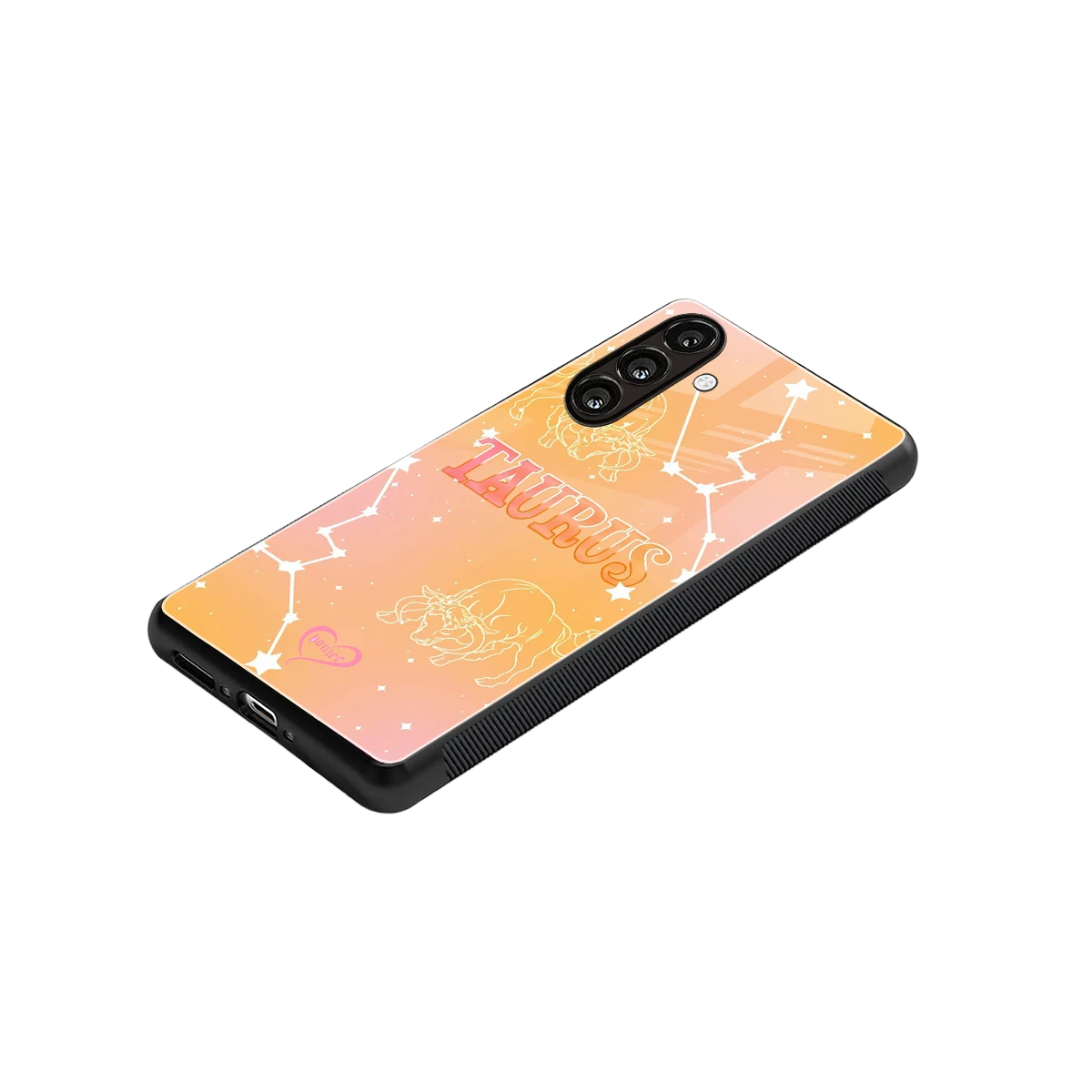 Taurus Aura stylish phone case for samsung galaxy a37 5g | glossy glass and slim fit