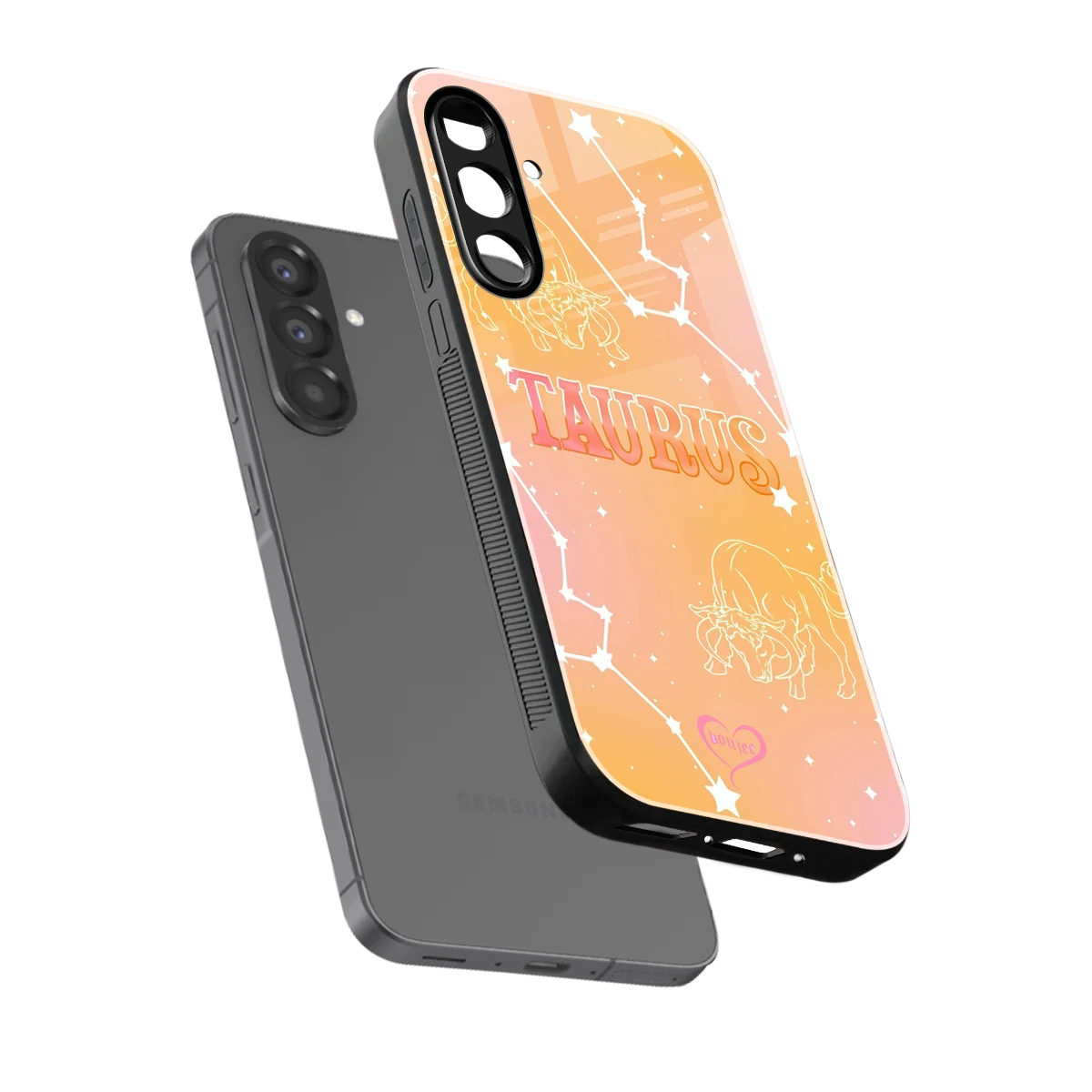 Taurus Aura sleek samsung galaxy a37 5g cover with tempered glass back and TPU edges