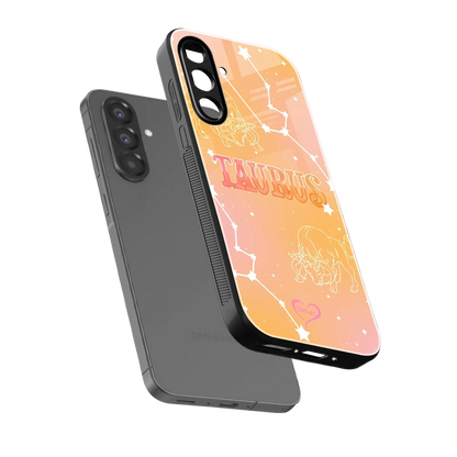 Taurus Aura sleek samsung galaxy a37 5g cover with tempered glass back and TPU edges