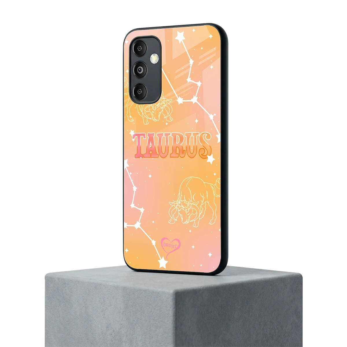 Taurus Aura samsung galaxy m14 5g mobile cover | shockproof glass phone case