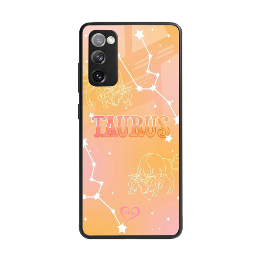 Taurus Aura back phone cover | glass case for samsung galaxy s20 fe