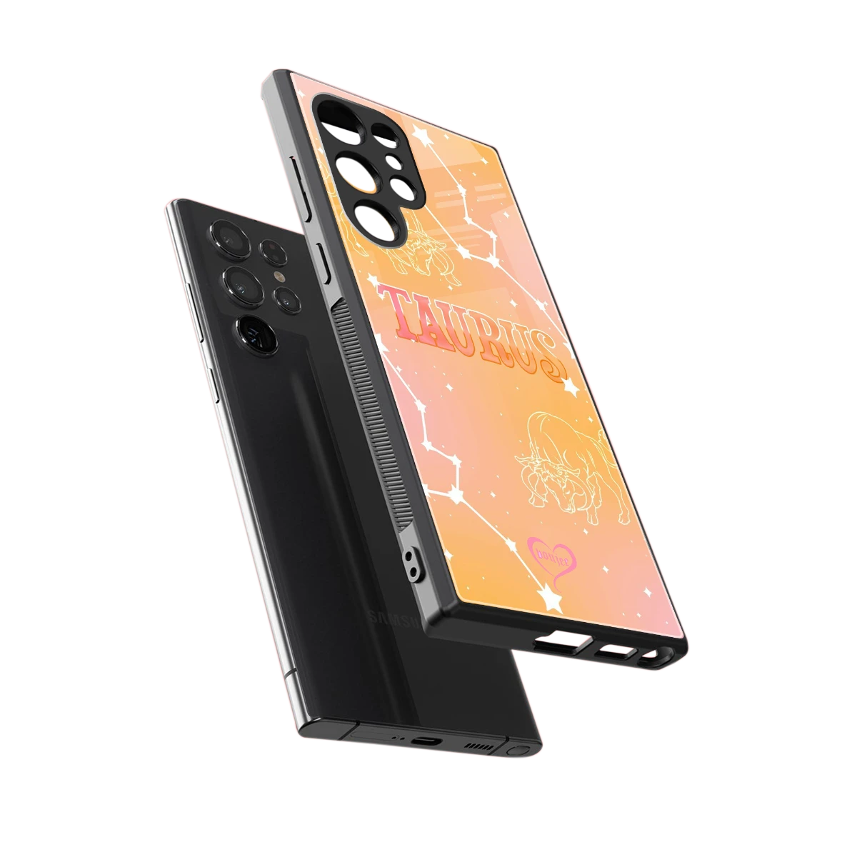 Taurus Aura sleek samsung galaxy s23 ultra cover with tempered glass back and TPU edges