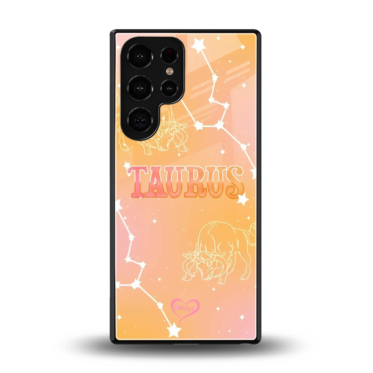 Taurus Aura back phone cover | glass case for samsung galaxy s25 ultra
