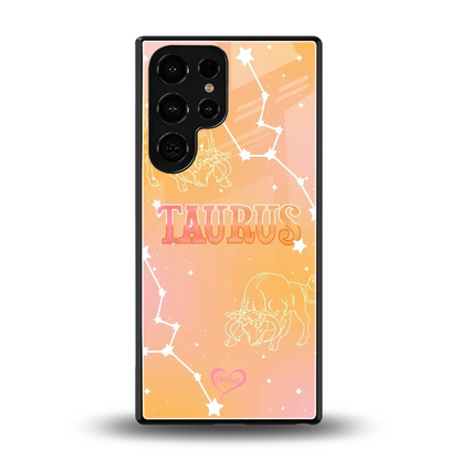 Taurus Aura back phone cover | glass case for samsung galaxy s25 ultra